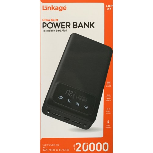 Універсальна мобільна батарея Power bank LINKAGE LKP-27 20000mAh