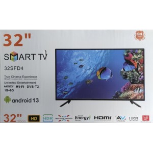 Телевізор 32 HD DVB-T2, Smart, Android 13.0 (AOSP), 1G+8G, Dolby, E-SHARE