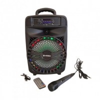 Портативна колонка Kimiso QS-4812 із дротовим мікрофоном