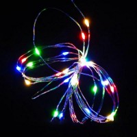 Гірлянда на батарейках 50 LED 5м RGB