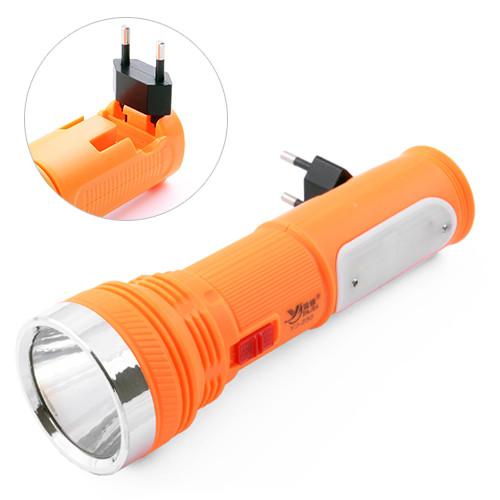 Ліхтар Luxury 230, 1W + 8LED, вбудований акумулятор, ЗУ 220V