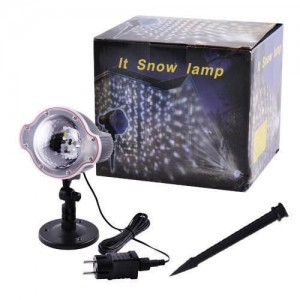 Світлодіодний лазерний проектор Star Shower Snow 809-white, будинок + вулиця, 2 кронштейни, Waterproof Світлодіодний лазерний проектор Star Shower Snow 809-white, будинок + вулиця, 2 кронштейни, Waterproof