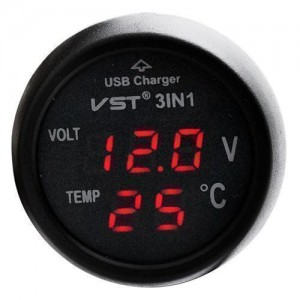 Термометр-вольтметр VST-706-1, кр., + USB Термометр-вольтметр VST-706-1, кр., + USB