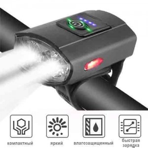 Велоліхтар 2285-2XPE ULTRA LIGHT, ALUMINUM, індикація заряду, Waterproof, аккум., ЗУ micro USB Велоліхтар 2285-2XPE ULTRA LIGHT, ALUMINUM, індикація заряду, Waterproof, аккум., ЗУ micro USB
