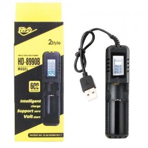 Зарядний пристрій HD-8990B, LCD екран, 1x18650/26650/16340/14500 Зарядний пристрій HD-8990B, LCD екран, 1x18650/26650/16340/14500