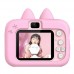 Дитячий фотоапарат X900 Cat, pink