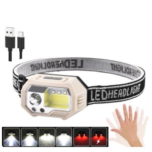 Ліхтар налобний SH-S9-XPE+COB+3SMD(red), Motion Sensor, вбудований акумулятор, ЗУ Type-C, Box Ліхтар налобний SH-S9-XPE+COB+3SMD(red), Motion Sensor, вбудований акумулятор, ЗУ Type-C, Box