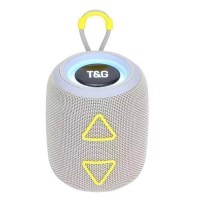 Bluetooth-колонка TG655 з RGB ПІДСВІЧУВАННЯМ,  speakerphone, радіо, grey