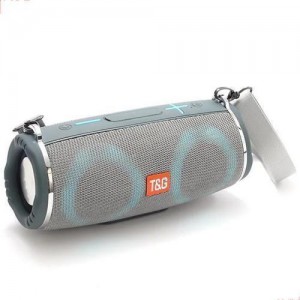 Bluetooth-колонка TG642 з RGB ПІДСВІЧУВАННЯМ,  speakerphone, радіо, grey
