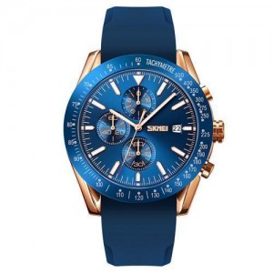 Годинники наручні 9253PRGBU SKMEI, ROSE GOLD/BLUE-SILICONE STRAP Годинники наручні 9253PRGBU SKMEI, ROSE GOLD/BLUE-SILICONE STRAP