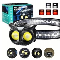 Ліхтар налобний WT208-2COB(white+red), Li-Ion акумулятор, магніт, ЗУ Type-C, Box