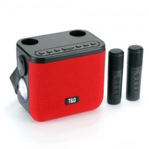 Bluetooth-колонка TG545DK, c функцією speakerphone, радіо, red, 2 мікрофони, ліхтар