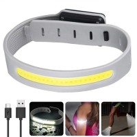 Світлодіодний LED браслет безпеки YD2307-COB(White+Red), Waterproof, Li-Ion акумулятор., ЗП Type-C