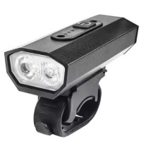 Велоліхтар BK-08/01 Pro-2XPE, ALUMINUM, індикація заряду, Waterproof, акумулятор, ЗУ microUSB