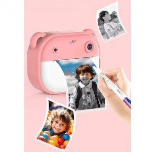 Дитячий фотоапарат миттєвого друку Y600, PINK з підтримкою microSD card, 3Y+ Дитячий фотоапарат миттєвого друку Y600, PINK з підтримкою microSD card, 3Y+