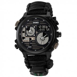 Годинники наручні 2202BK SKMEI PARACORD, BLACK, Compass, термометр, свисток, кресало Годинники наручні 2202BK SKMEI PARACORD, BLACK, Compass, термометр, свисток, кресало