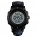 Годинники наручні 1213BK SKMEI PARACORD, BLACK, BIG SIZE, Compass, термометр, свисток, кресало