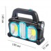 Ліхтар переносний HB-6168-LED+2COB, power bank, 2x18650, сонячна батарея, ЗУ microUSB, Box