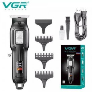 Машинка (триммер) для стрижки волосся VGR V-918, Professional, 4 насадки, LED Display