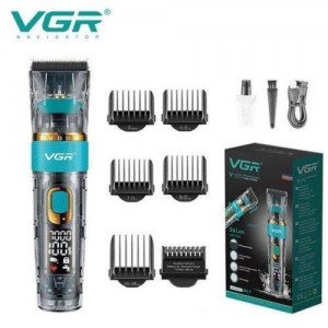 Машинка (триммер) для стрижки волосся VGR V-695, Professional, 6 насадок, LED Display, IPX7
