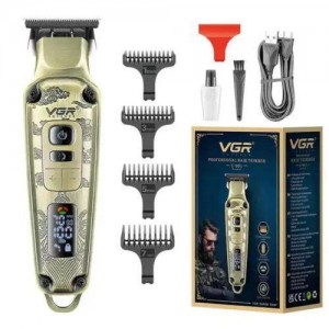 Машинка (триммер) для стрижки волосся VGR V-901, Professional, 4 насадки, LED Display
