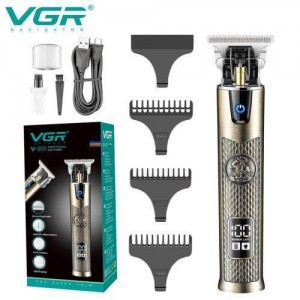 Машинка (триммер) для стрижки волосся VGR V-983, Professional, 4 насадки, LED Display
