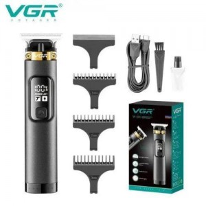 Машинка (триммер) для стрижки волосся VGR V-985, Professional, 4 насадки, LED Display