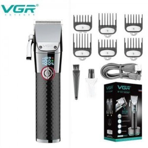 Машинка (триммер) для стрижки волосся VGR V-682, Professional, 6 насадок, LED Display