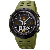 Годинники наручні 5561/1655AGBK SKMEI, ARMY GREEN-BLACK, UKRAINE