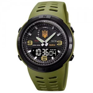 Годинники наручні 5561/1655AGBK SKMEI, ARMY GREEN-BLACK, UKRAINE Годинники наручні 5561/1655AGBK SKMEI, ARMY GREEN-BLACK, UKRAINE