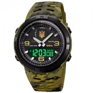 Годинники наручні 5561/1655CMGNBK SKMEI, ARMY GREEN CAMO-BLACK, UKRAINE Годинники наручні 5561/1655CMGNBK SKMEI, ARMY GREEN CAMO-BLACK, UKRAINE