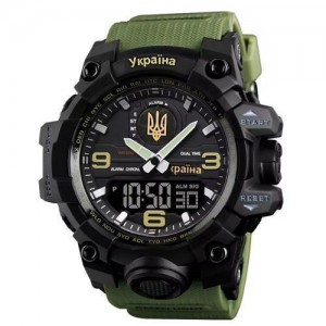 Годинники наручні 6851/1586AG SKMEI, ARMY GREEN, UKRAINE Годинники наручні 6851/1586AG SKMEI, ARMY GREEN, UKRAINE
