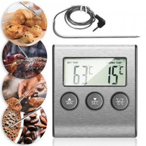 Термометр кухонний TP-700 з виносним щупом + таймер, для м'яса, з магнітом та сигналізатором
