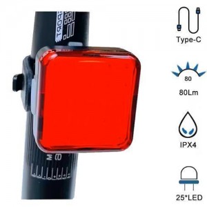 Велоліхтар MY-2107-25LED, waterproof, Li-Ion  акумулятор, ЗП Type-C