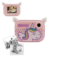 Дитячий фотоапарат миттєвого друку YT008, PINK UNICORN з підтримкою microSD card, 3Y+ Дитячий фотоапарат миттєвого друку YT008, PINK UNICORN з підтримкою microSD card, 3Y+