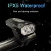 Велоліхтар BK-08/01 Pro-2XPE, ALUMINUM, індикація заряду, Waterproof, акумулятор, ЗУ microUSB