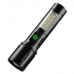 Ліхтар PLD-603 WHITE LASER LED PM10-TG+18SMD (white+red), Li-Ion акумулятор, індикація заряду, ЗУ Type-C, zoom, Box