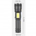 Ліхтар PLD-P815  WHITE LASER LED PM10-TG+COB(white+red),1х18650, power bank, індикація заряду, ЗУ Type-C, zoom, Box