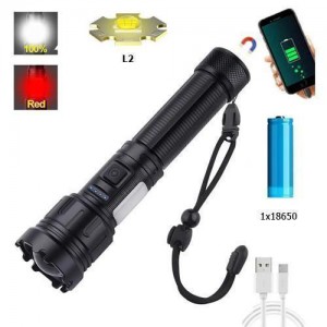 Ліхтар WH01-L2+COB(white+red), 1х18650/3×ААА, power bank, індикація заряду, магніт, ЗУ Type-C, zoom, Box Ліхтар WH01-L2+COB(white+red), 1х18650/3×ААА, power bank, індикація заряду, магніт, ЗУ Type-C, zoom, Box