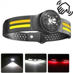 Ліхтар налобний T134-XPE+4COB (white+yellow+red), Motion Sensor, IPX4, Li-Ion акумулятор, ЗУ Type-C, Box Ліхтар налобний T134-XPE+4COB (white+yellow+red), Motion Sensor, IPX4, Li-Ion акумулятор, ЗУ Type-C, Box