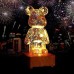 Нічник 3D Bearbrick Ведмедик KX197 8 кольорів, RGB+Warm Light