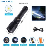 Ліхтар PLD-501 WHITE LASER LED PM10-TG, 1х26650, Power bank, Waterproof, індикація заряду, ЗУ Type-C, zoom, Box Ліхтар PLD-501 WHITE LASER LED PM10-TG, 1х26650, Power bank, Waterproof, індикація заряду, ЗУ Type-C, zoom, Box