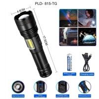 Ліхтар PLD-P815 WHITE LASER LED PM10-TG+COB(white+red),1х18650, power bank, індикація заряду, ЗУ Type-C, zoom, Box Ліхтар PLD-P815 WHITE LASER LED PM10-TG+COB(white+red),1х18650, power bank, індикація заряду, ЗУ Type-C, zoom, Box