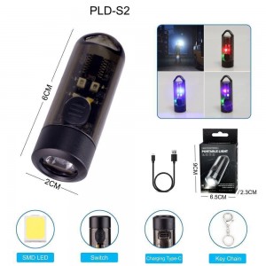 Ліхтар S2-XPG+SMD(RGB), Li-Ion акумулятор, карабін, ЗУ Type-C, Box Ліхтар S2-XPG+SMD(RGB), Li-Ion акумулятор, карабін, ЗУ Type-C, Box