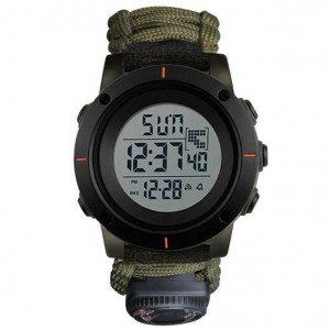 Годинники наручні 1213AG SKMEI PARACORD, ARMY GREEN BIG SIZE, Compass, термометр, свисток, кресало Годинники наручні 1213AG SKMEI PARACORD, ARMY GREEN BIG SIZE, Compass, термометр, свисток, кресало