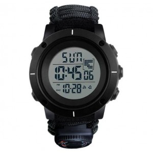Годинники наручні 1213BK SKMEI PARACORD, BLACK BIG SIZE, Compass, термометр, свисток, кресало Годинники наручні 1213BK SKMEI PARACORD, BLACK BIG SIZE, Compass, термометр, свисток, кресало