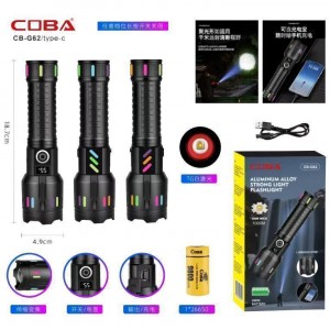 Ліхтар NIGHT VISION FLUORESCENCE CB-G62-TG, індикація заряду, powerbank, 1x26650/3xAAA, ЗУ Type-C, zoom, Box Ліхтар NIGHT VISION FLUORESCENCE CB-G62-TG, індикація заряду, powerbank, 1x26650/3xAAA, ЗУ Type-C, zoom, Box