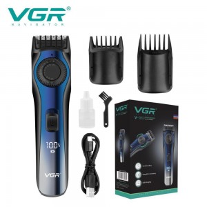 Тример VGR V-080 з регулятором висоти, 2 насадки, LED display Тример VGR V-080 з регулятором висоти, 2 насадки, LED display