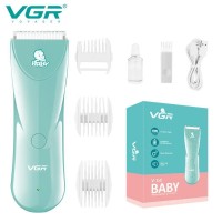 Дитяча машинка для стриження VGR V-150 MINT, 3 безпечні насадки, бесшумна, IPX7 Дитяча машинка для стриження VGR V-150 MINT, 3 безпечні насадки, бесшумна, IPX7