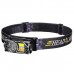 Ліхтар налобний YY-19B-3SMD+2COB(white+yellow+red), Motion Sensor, Li-Ion акумулятор, ЗУ Type-C, магніт, Box
